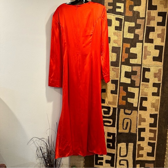 🔥🔥🔥NWT Cinq A Sept Serena Long Sleeve Silk Dress size 14 reg $695 Valentines! - Picture 8 of 9